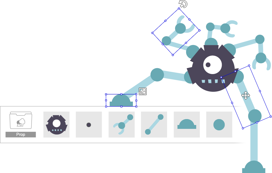 2D logo animation - compound props